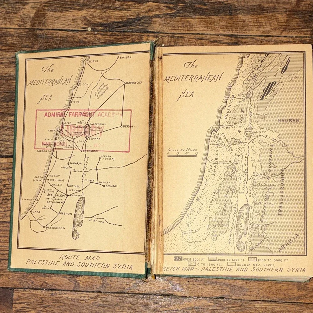 Frederick D. Leete Palestine: Land of the Light Hardcover 1932 w/ Maps